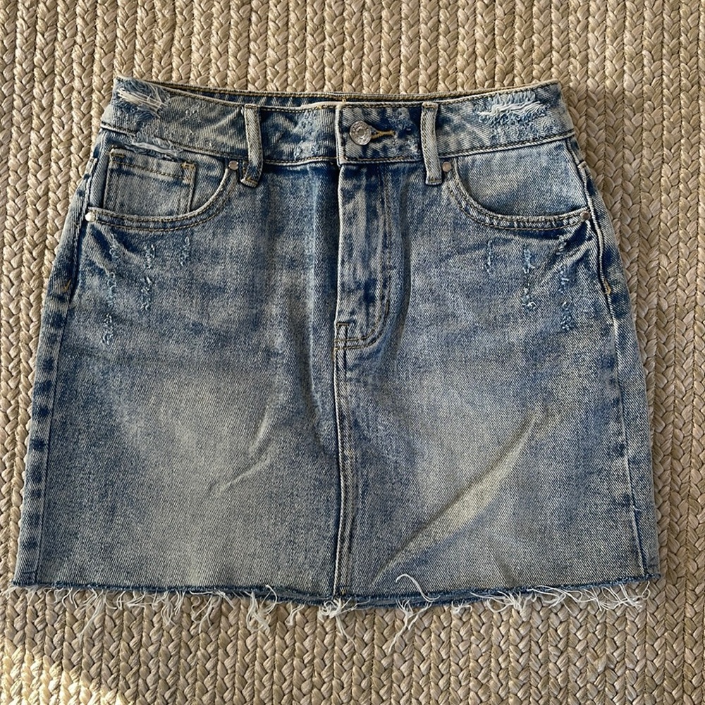 Pacsun Medium Wash Denim Skirt